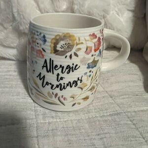 Floral Ceramic Mug - Allergic to Mornings